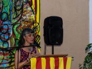 Moment del pregó de la Festa Major a càrrec de la Magda Aragonès Ros