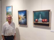 En Francesc Mauri i la seva obra a l'exposició de Vilanova d'Escornalbou
